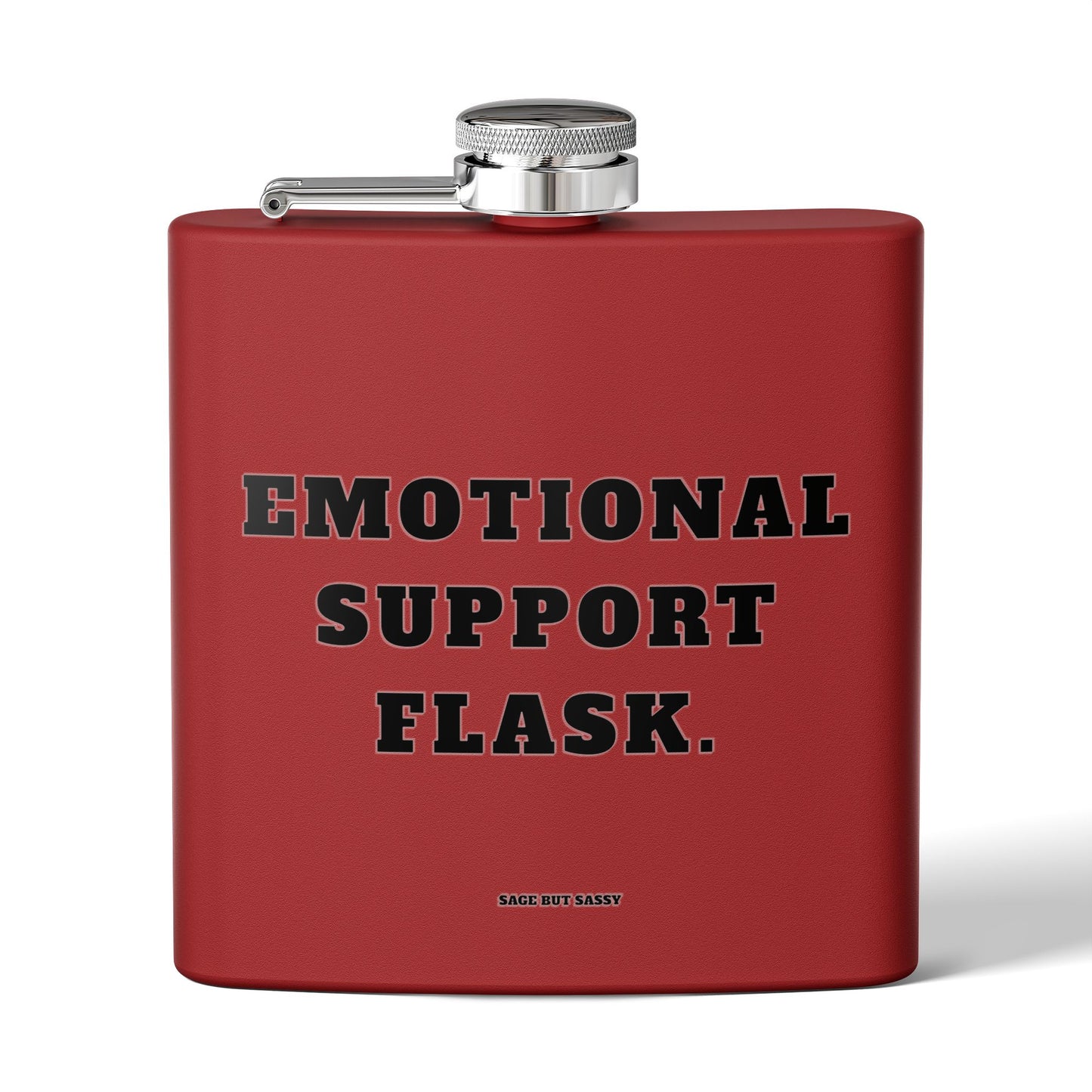 Emotional support flask,  Flask, Stainless Steel Hip Flask, Skiing and Snowboarding accessories, 6oz