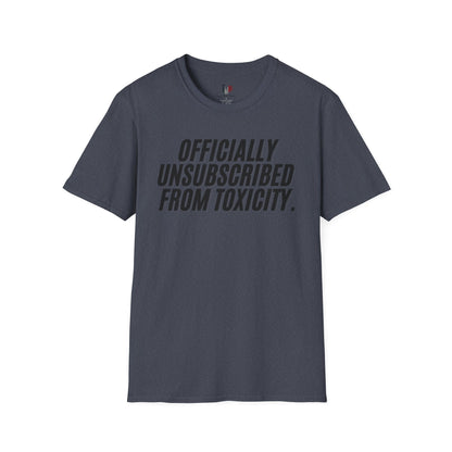 Officially unsubscribed from toxicity, Unisex Softstyle T-Shirt, Divorce/Breakout, mental health
