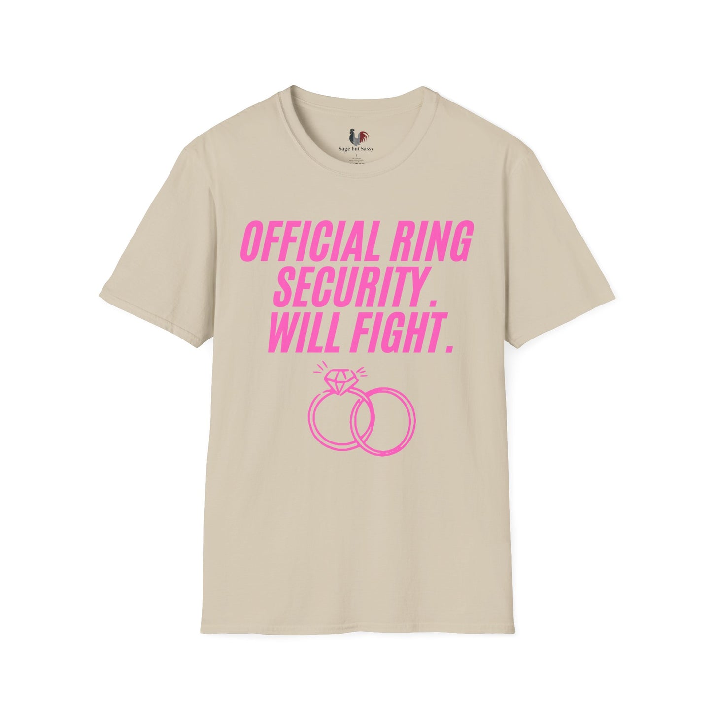 Official ring security, will fight, T-Shirt, Funny Bachelorette Party Tee