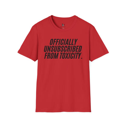 Officially unsubscribed from toxicity, Unisex Softstyle T-Shirt, Divorce/Breakout, mental health