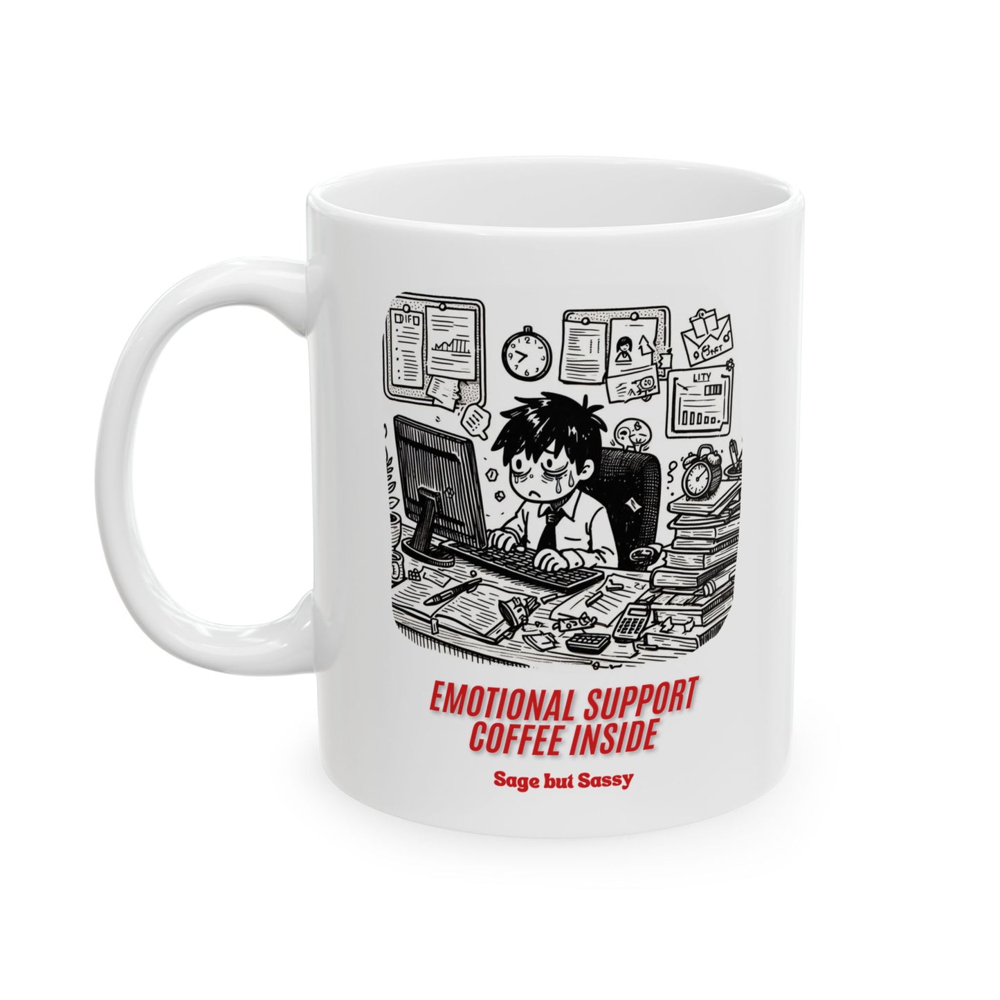 Office Humor Ceramic Mug, Funny Work Gift for Coworker/Boss/Manager/Entrepreneur, 11oz/15oz