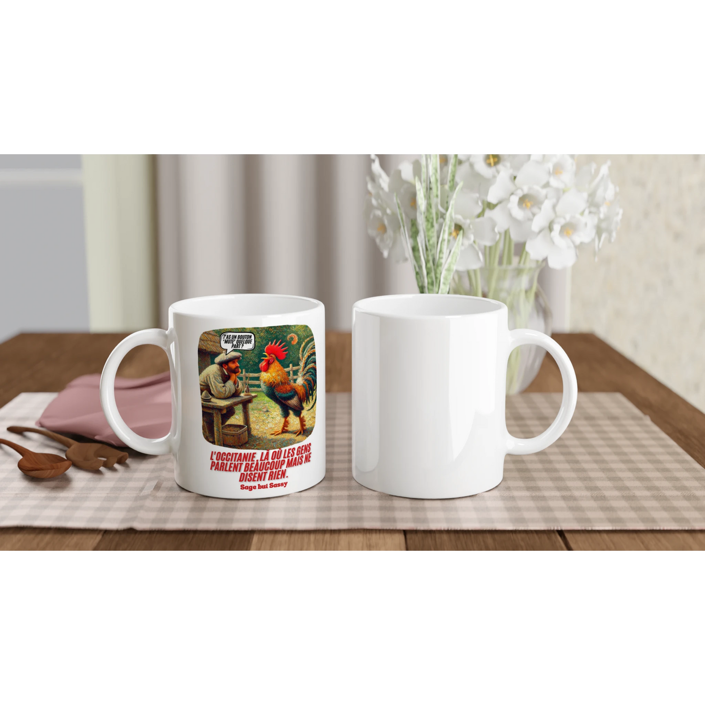 White 11oz Ceramic Mug | L'Occitanie.