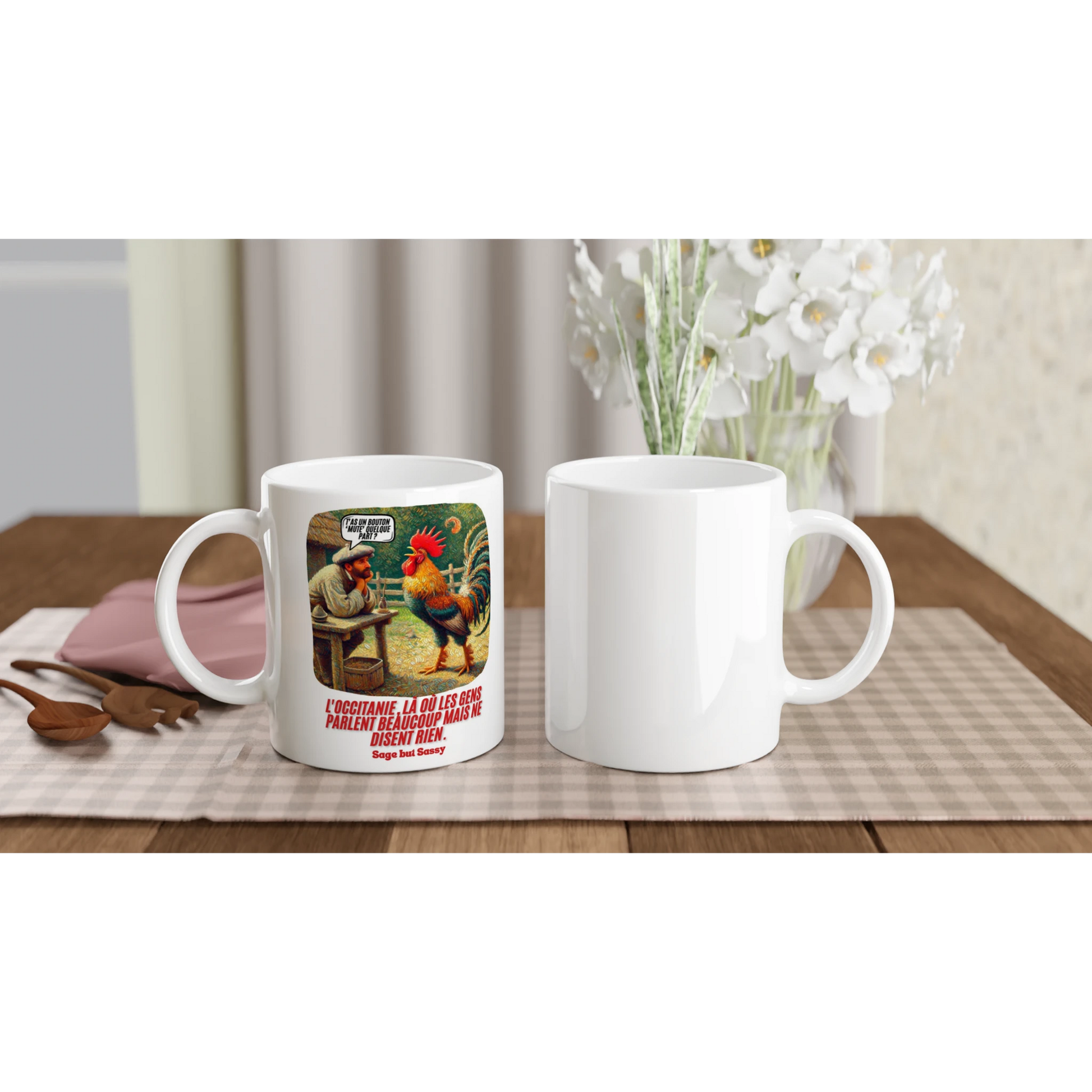 White 11oz Ceramic Mug | L'Occitanie.
