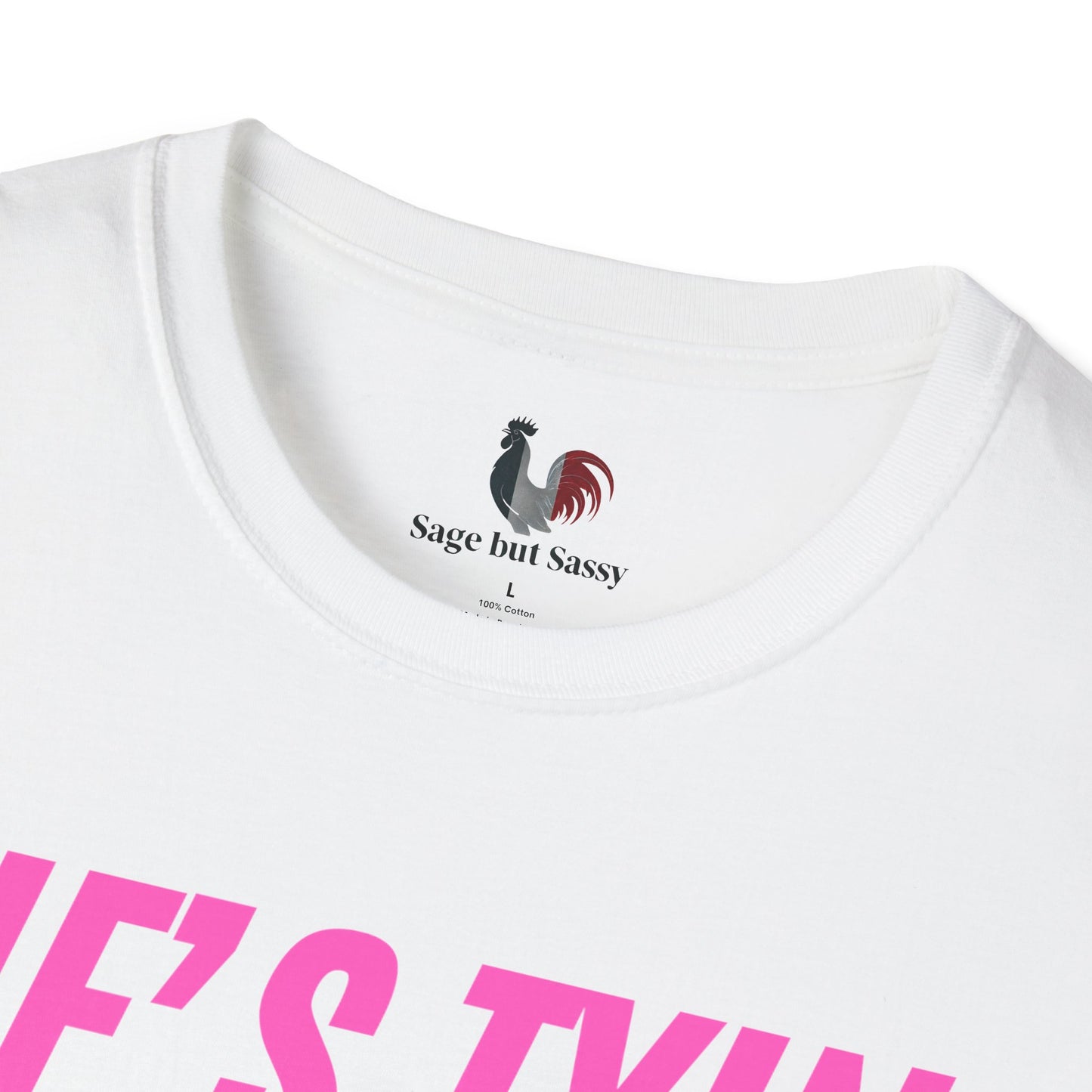 She's tying the knot, we're here for the plot, T-Shirt, Funny Bachelorette Party Tee