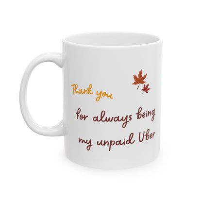 Funny Thanksgiving Mug - Thanksiving Gift for Family/Boyfriend/Dad, Gift for Friend, Fall Coffee Cup, Cooking Enthusiast