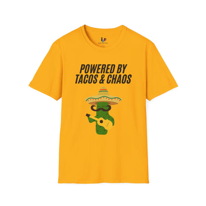 Powered by tacos and chaos, T-Shirt, Funny Cinco de Mayo gift