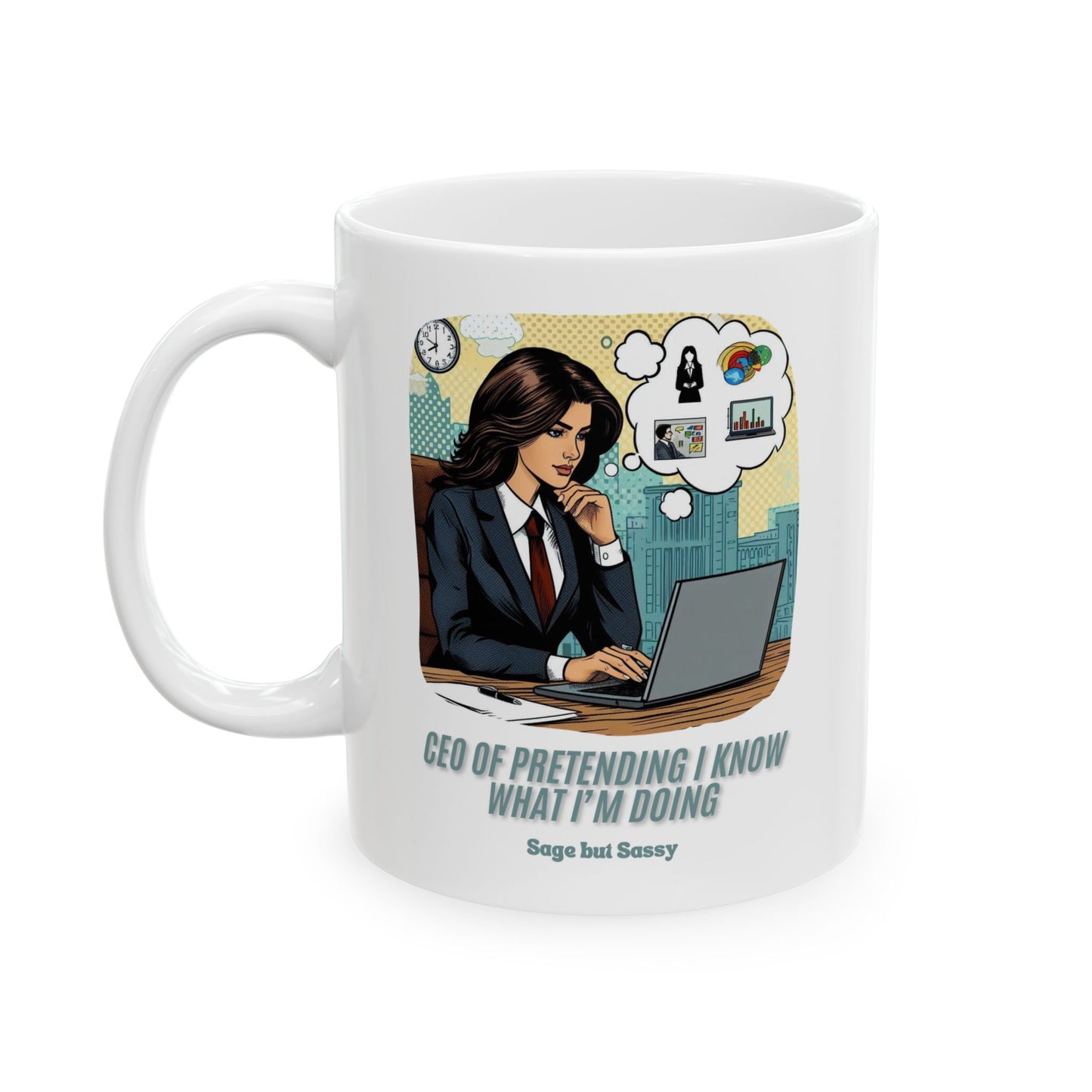 Office Humor Ceramic Mug, Funny Work Gift for Coworker/Boss/Manager/Entrepreneur, 11oz/15oz