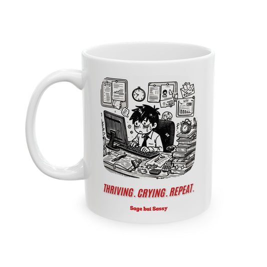 Office Humor Ceramic Mug, Funny Work Gift for Coworker/Boss/Manager/Entrepreneur, 11oz/15oz