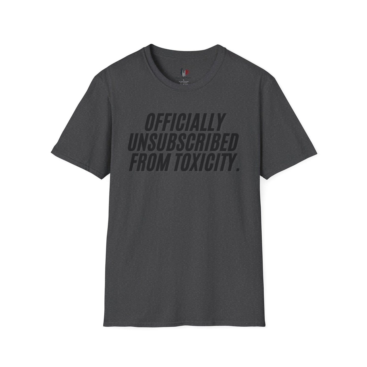 Officially unsubscribed from toxicity, Unisex Softstyle T-Shirt, Divorce/Breakout, mental health