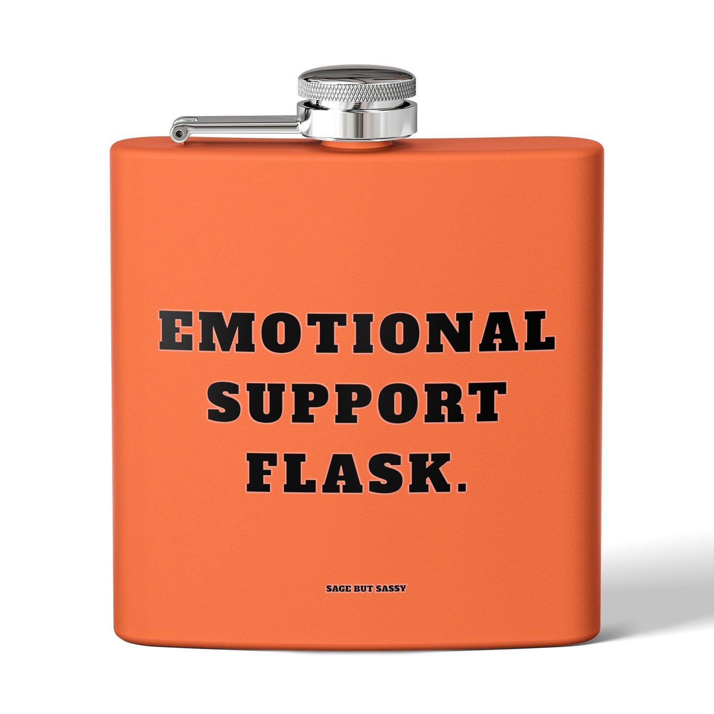 Emotional support flask,  Flask, Stainless Steel Hip Flask, Skiing and Snowboarding accessories, 6oz