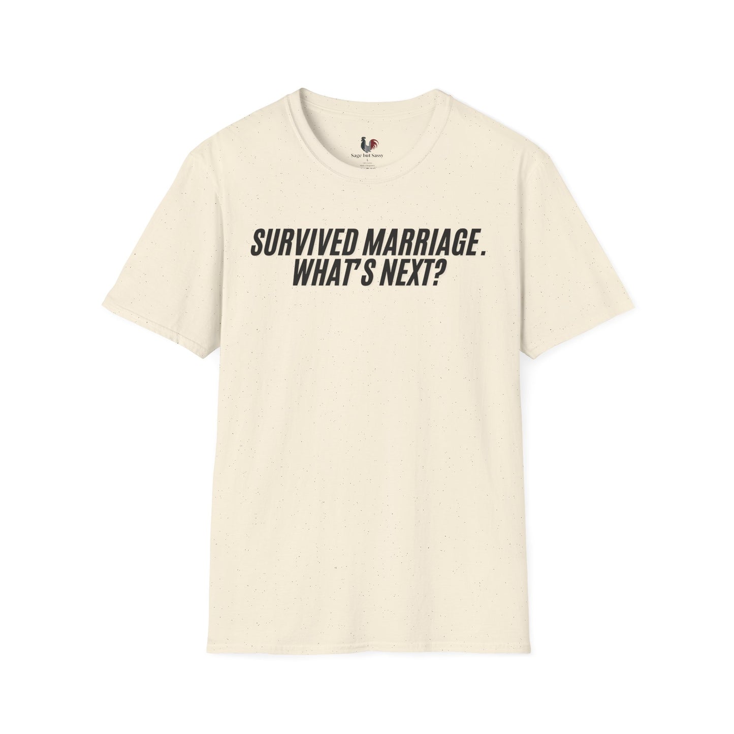 Survived marriage what's next, Unisex Softstyle T-Shirt, Divorce/Breakout