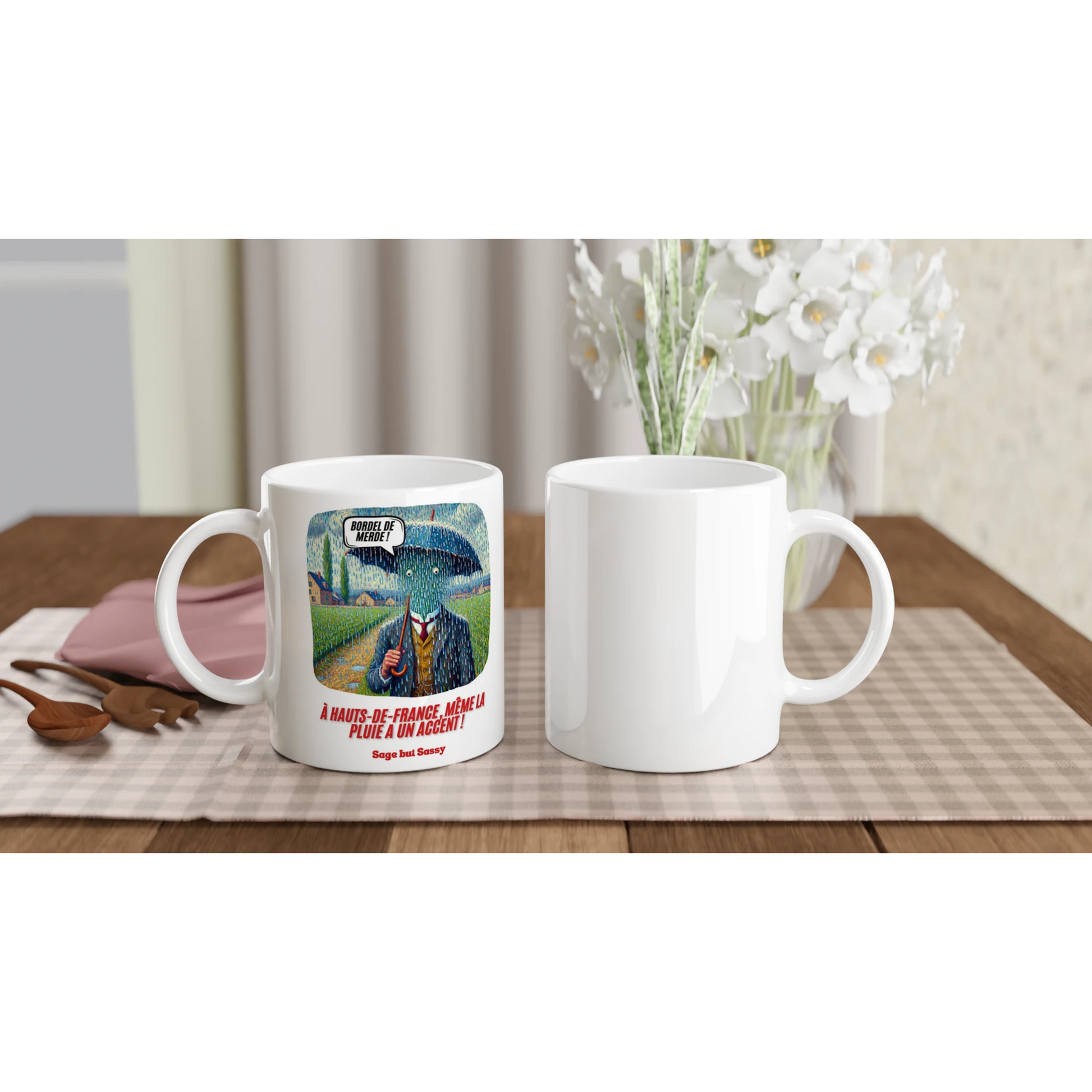White 11oz Ceramic Mug | Hauts-de-France.