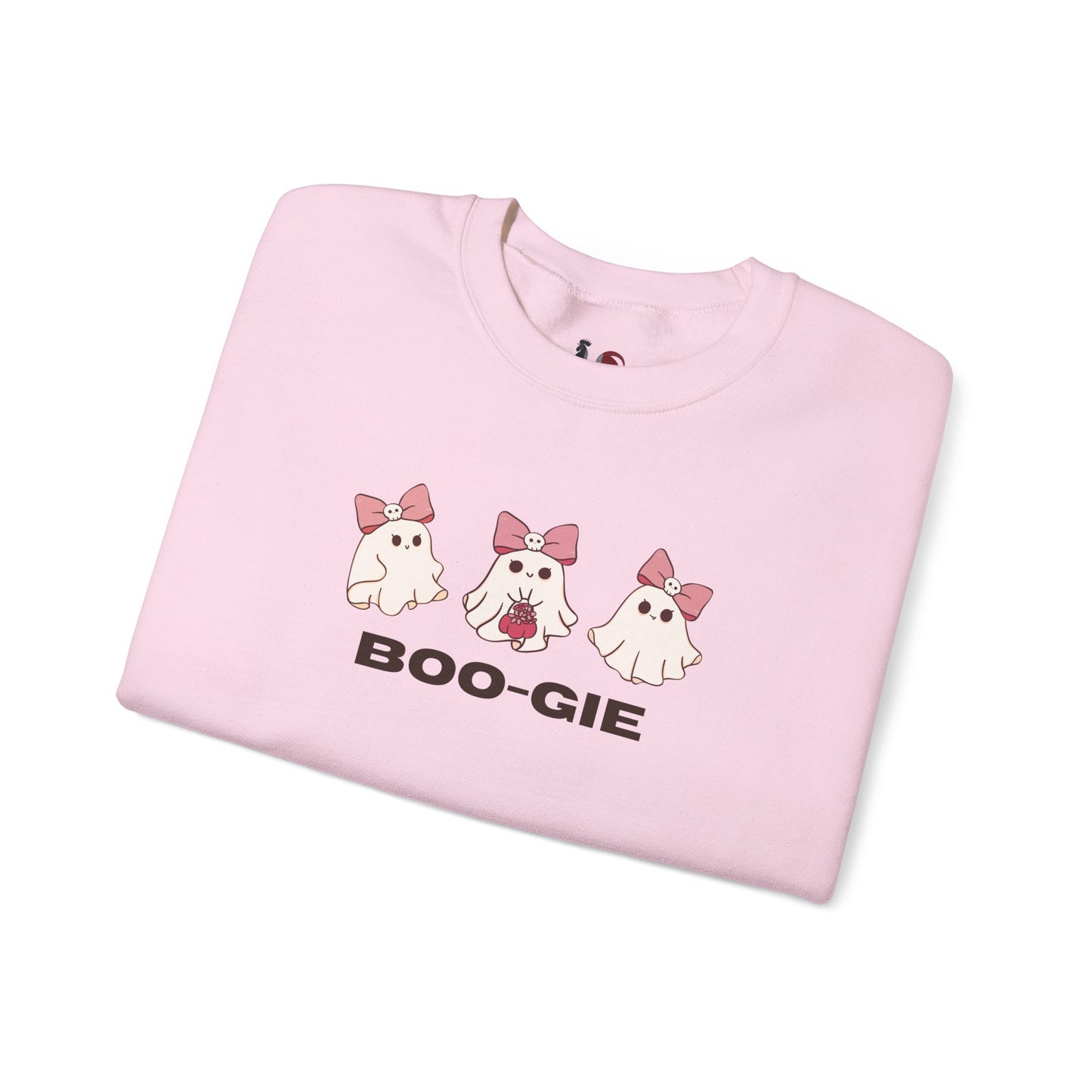 BOO-GIE, Cute Halloween Sweatshirt, Funny Spooky Jumper, Cozy Fall Pullover, Spooky Season Gift, Ghost Design, Boo-gie