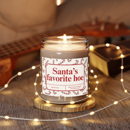 Santa's favorite hoe, Funny Christmas Candle, Christmas Gag Gift, Inappropriate Gifts for Christmas Party, Snarky Christmas Gift