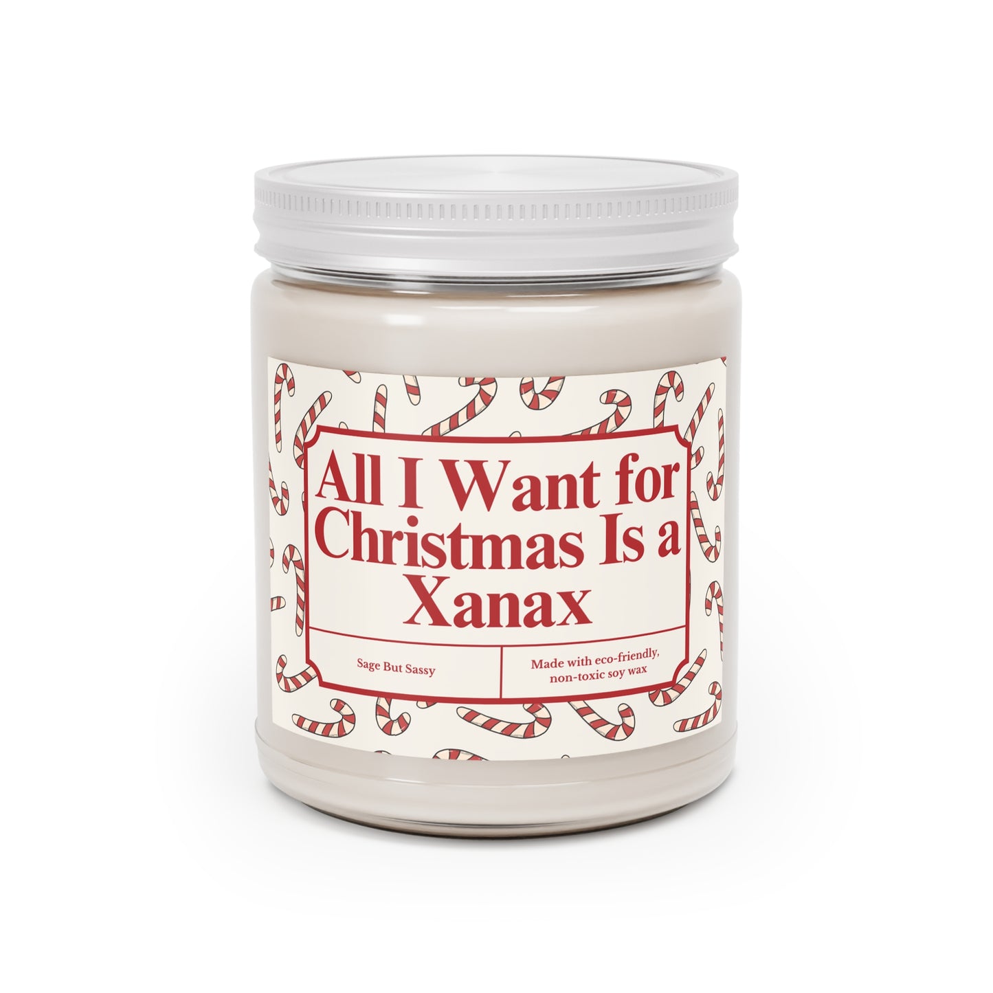 All I want for X-mas is a Xanax, Funny Christmas Candle, Christmas Gag Gift, Inappropriate Gifts for Christmas Party, Snarky Christmas Gift