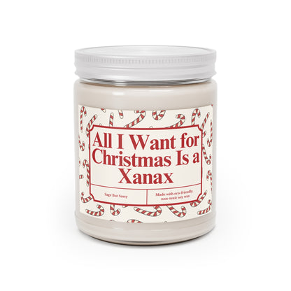 All I want for X-mas is a Xanax, Funny Christmas Candle, Christmas Gag Gift, Inappropriate Gifts for Christmas Party, Snarky Christmas Gift