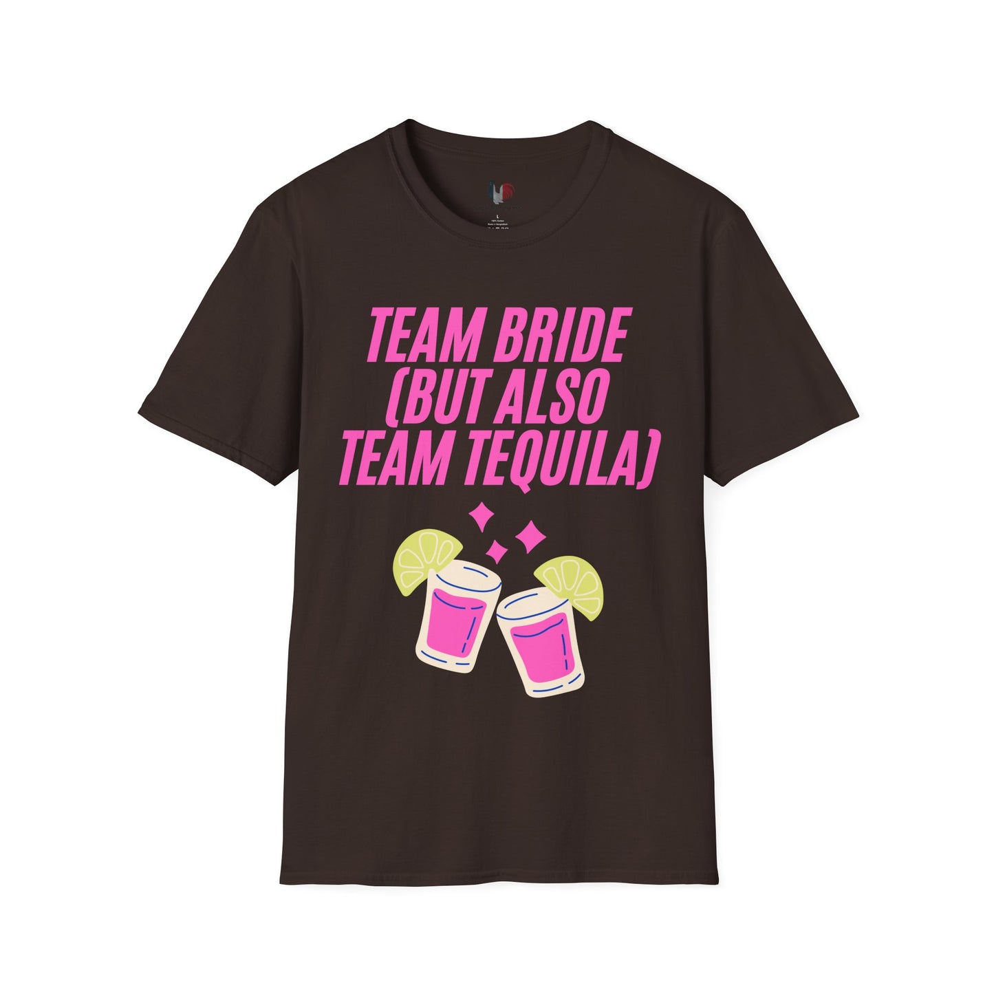 Team bride (but also team tequila), T-Shirt, Funny Bachelorette Party Tee
