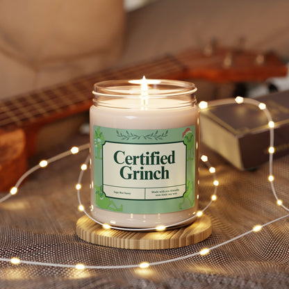 Certified Grinch Life, Relaxation Candle, Mental Health, Scented Candle, Best Friend gift, Hate Christmas