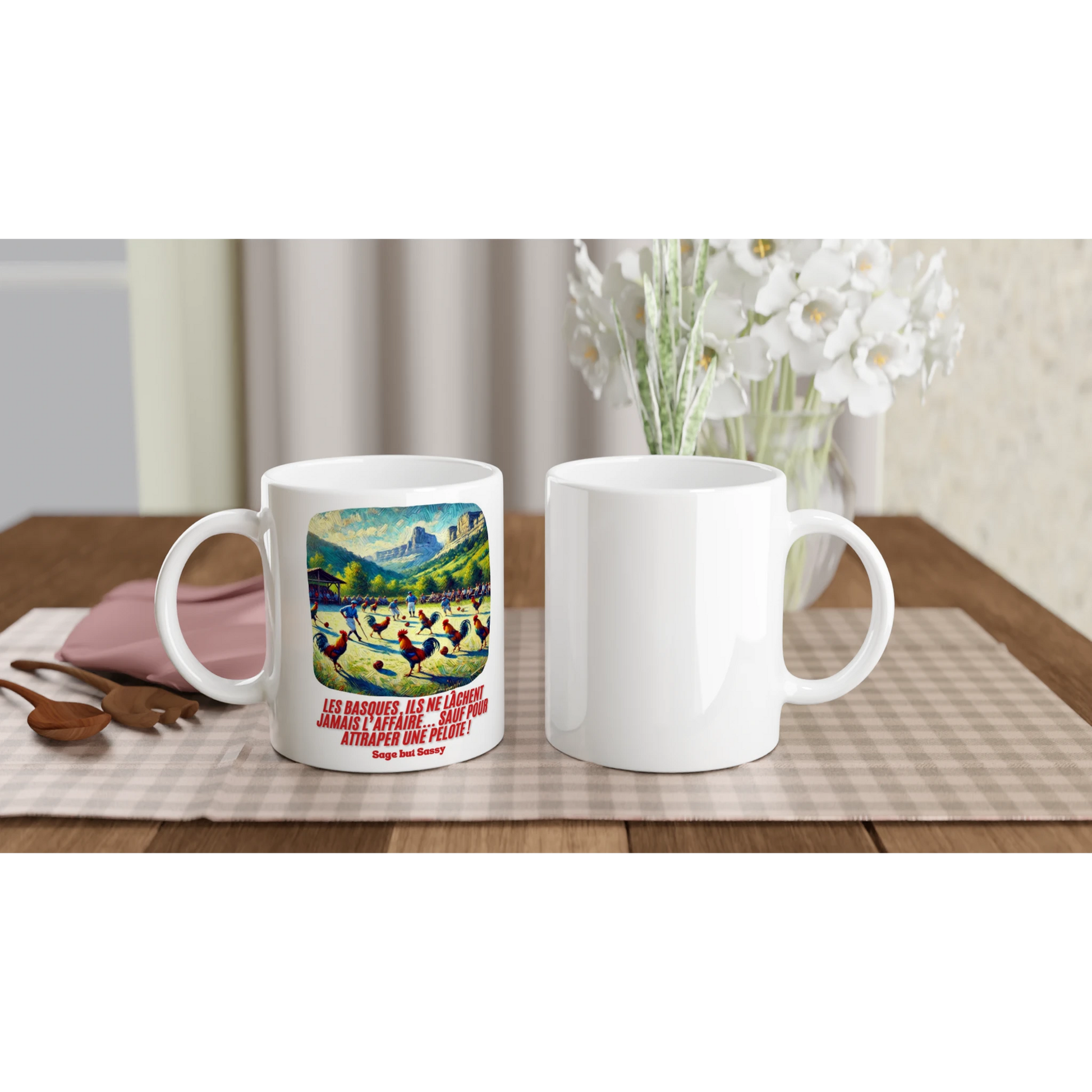 White 11oz Ceramic Mug | Pays Basque.